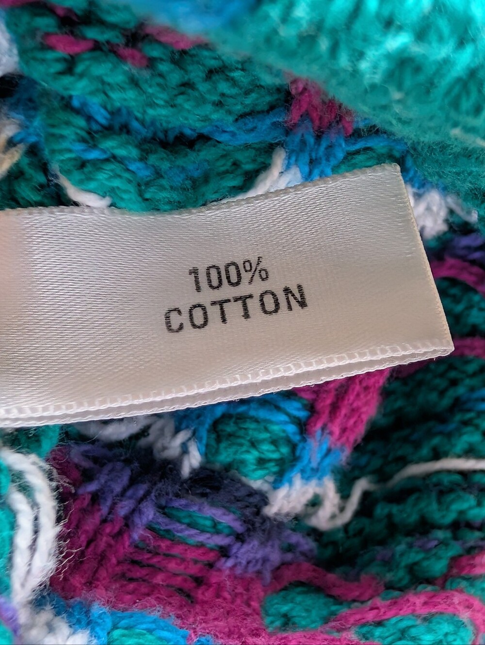 Pendleton VINTAGE 90s LOBO Cotton Sweater Made In USA Men's Large - Picture 5 of 11